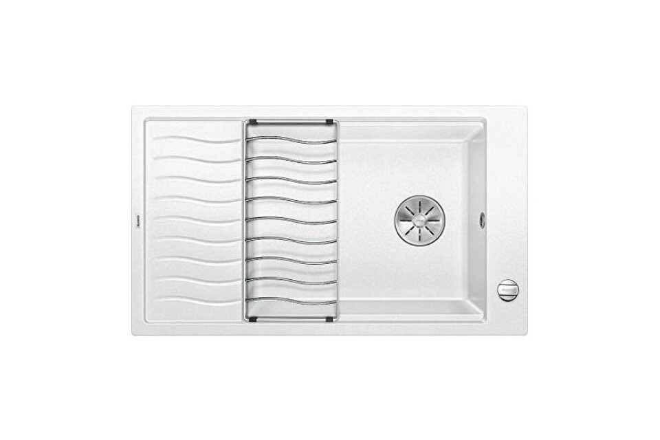 Фото Гранитная мойка Blanсo ELON XL 8 S SILGRANIT PuraDur белый с кл.-авт. InFino