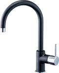 Превью картинка Смеситель для кухни Rivelato Orta U-обр. D-35мм antracite/cromo #1
