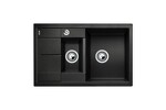 Превью картинка Гранитная мойка Blanсo METRA 6S Compact SILGRANIT PuraDur черный с клапаном-автоматом #1