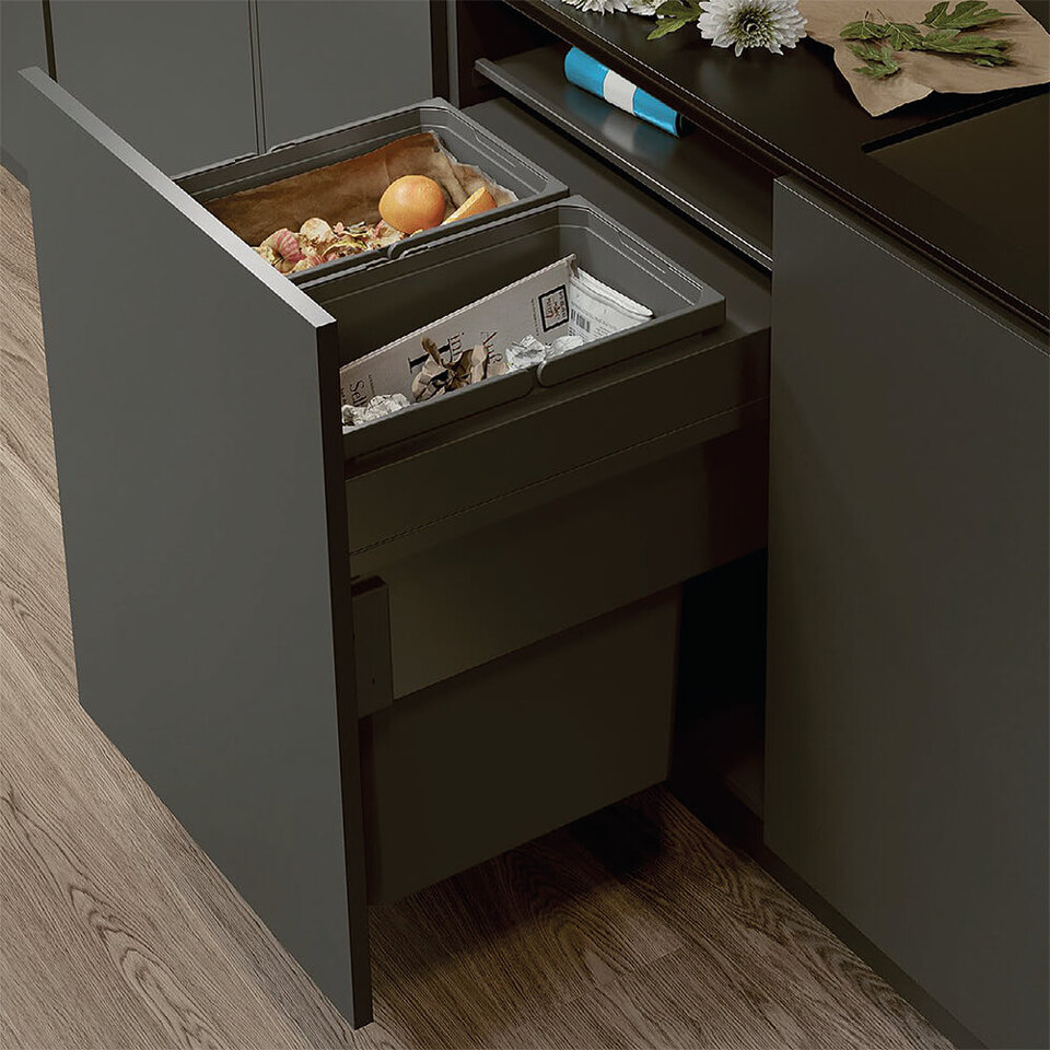 Фото Vauth-Sagel Система сортировки ENVI SPACE PLANERO 44 л, выдвижной фасад 600 мм, антрацит