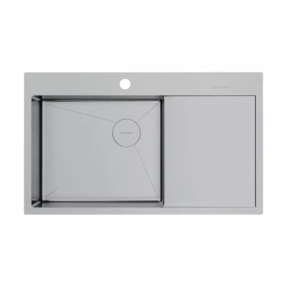 Фото Металлическая мойка Omoikiri Akisame 86-L Side-IN нерж. сталь/нержавеющая сталь