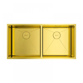 Картинка Omoikiri Taki 86-2-U/IF Side-LG нерж. сталь/светлое золото