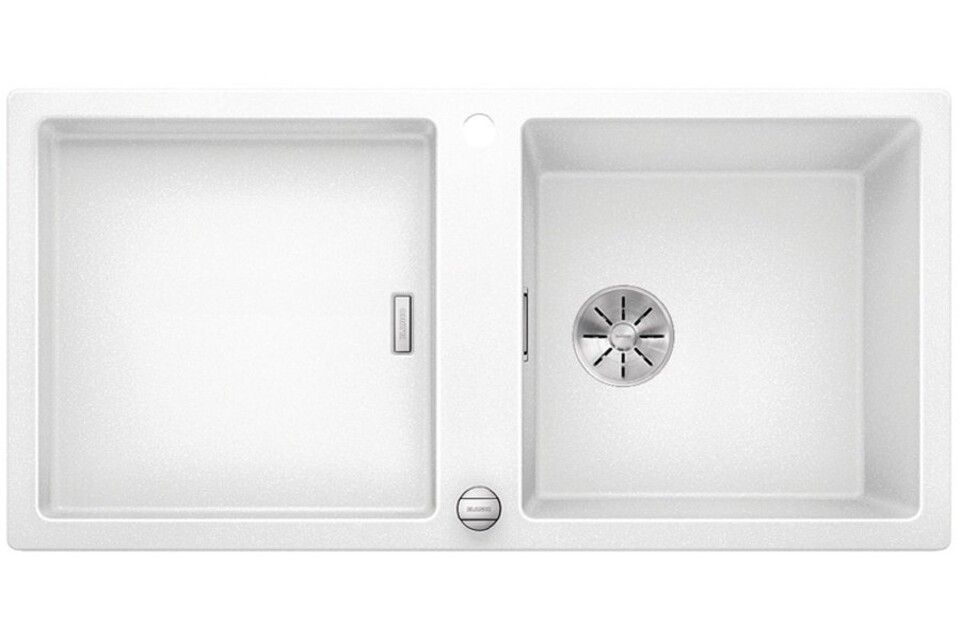 Фото Гранитная мойка Blanсo ADON XL 6S SILGRANIT PuraDur белый с кл.-авт. InFino