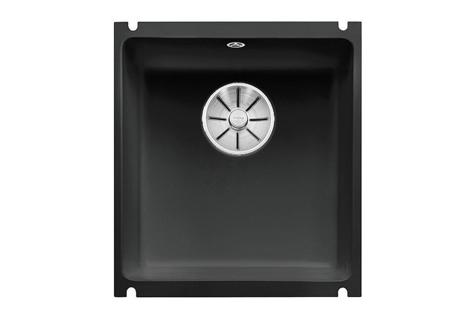 Фото Гранитная мойка Blanсo SUBLINE 375-U керамика PuraPlus черный с отв.арм. InFino