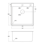 Превью картинка Металлическая мойка EMAR EMB-117A PVD Nano Dark #4