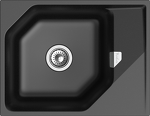 Превью картинка Кварцевая мойка Rivelato LOCUS 65 1-чаш 650*500 nero #1