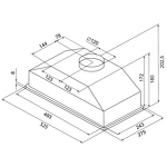 Превью картинка Полновстраиваемая вытяжка KRONA KATE 600 BLACK PB V2 #11