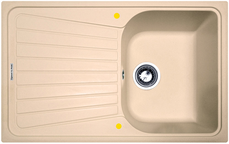 Фото Гранитная мойка Zigmund & Shtain KLASSISCH 790 Топлёное молоко