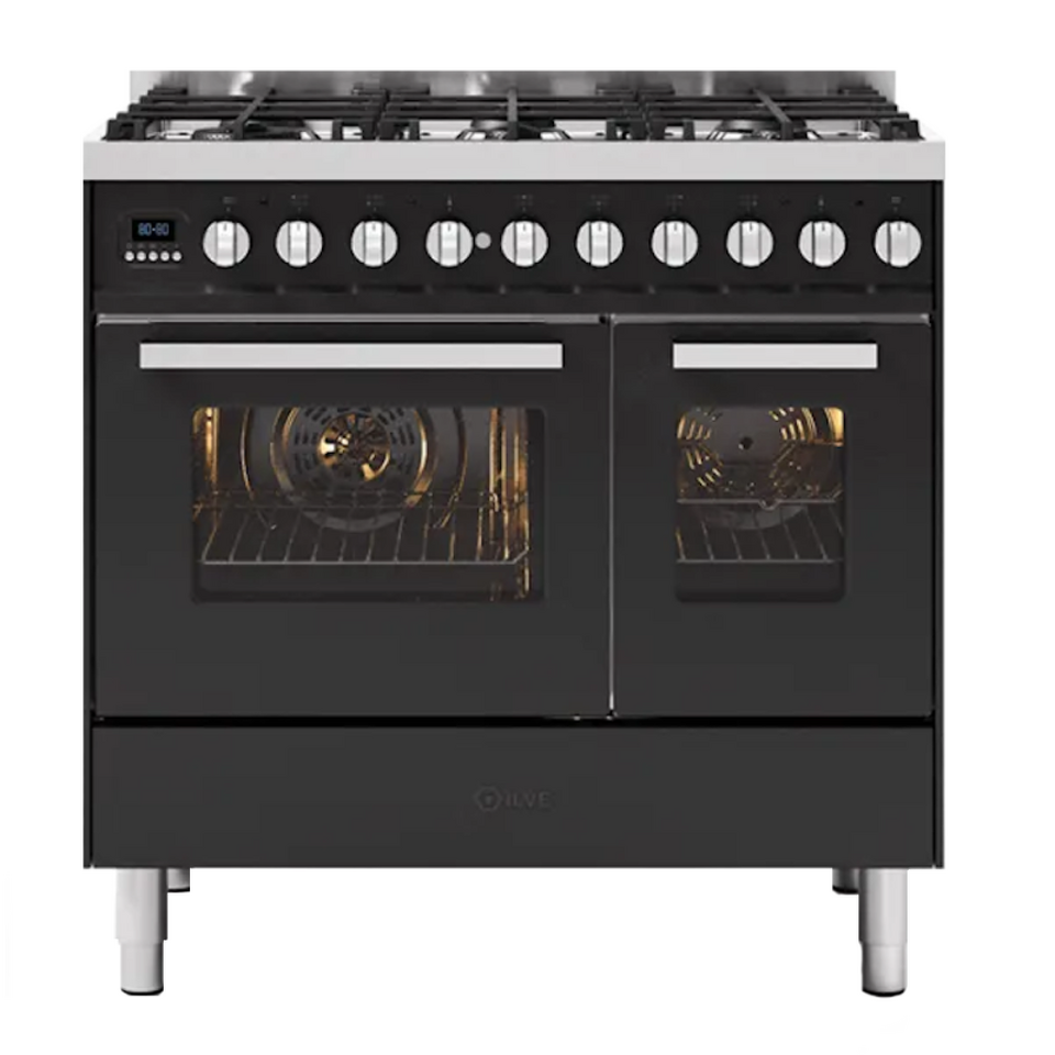 Фото Центр варочный ILVE Pro Line LD096WM3 матовый графит (фурн. сатинированная сталь)