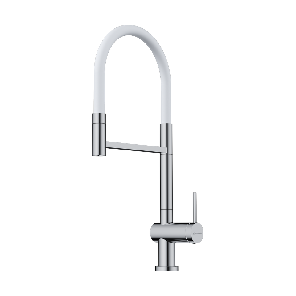 Фото Смеситель для кухни Omoikiri Kanto 2 Plus-SB латунь/хром/белый