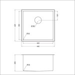 Превью картинка Металлическая мойка EMAR EMB-131 PVD Nano Dark #4