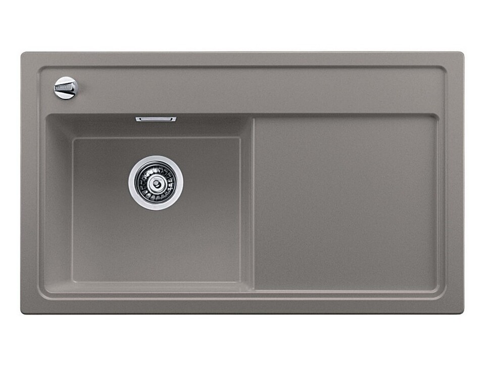 Фото Гранитная мойка Blanсo BLANCO ZENAR 45S (чаша слева) SILGRANIT серый беж с кл.-авт. InFino