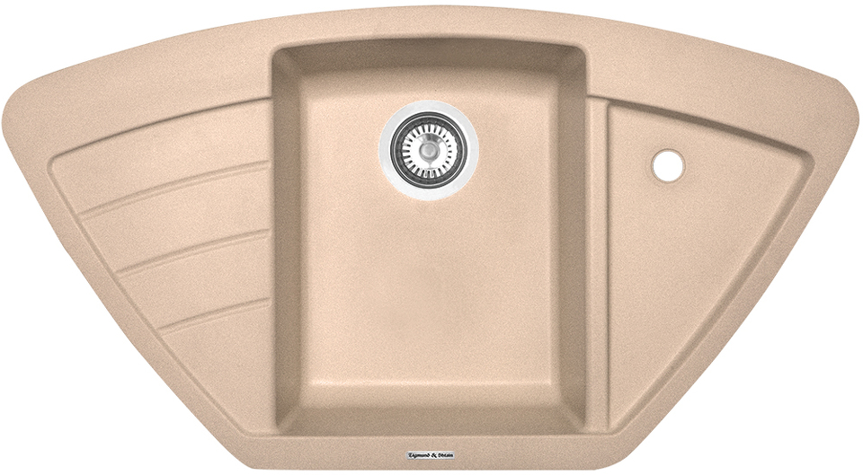 Фото Гранитная мойка Zigmund & Shtain ECKIG 900 Топлёное молоко