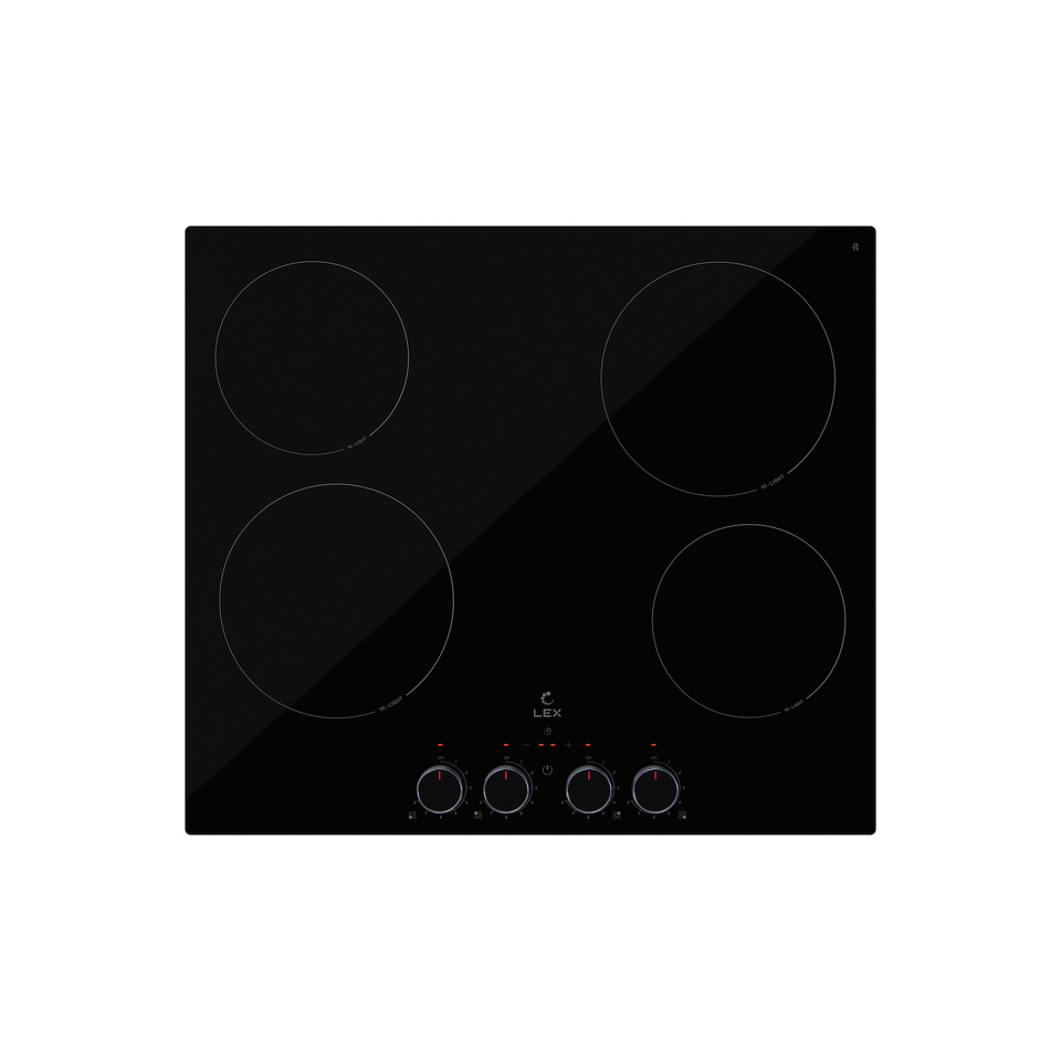 Фото Электрическая варочная панель Lex EVH 6040 M BL панель стеклокерамическая электрическая