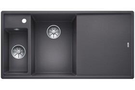 Картинка Blanсo BLANCO AXIA III 6 S темная скала чаша слева, доска стекло c кл.-авт. InFino®