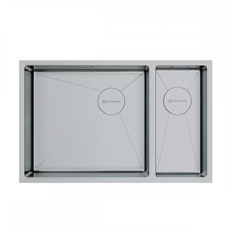 Фото Металлическая мойка Omoikiri Taki 69-2-U/IF-L Side-IN нерж. сталь/нержавеющая сталь