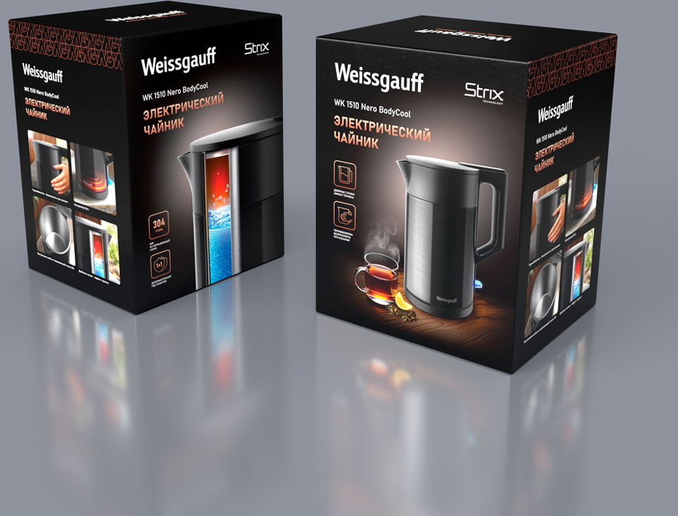 Фото Чайник Weissgauff WK 1510 Nero BodyCool