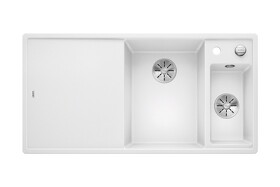 Картинка Blanсo AXIA III 6 S-F SILGRANIT PuraDur белый чаша справа, доска ясень c кл.-авт. InFino