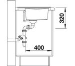 Превью картинка Гранитная мойка Blanсo BLANCO ZENAR 45S (чаша слева) SILGRANIT белый с кл.-авт. InFino #5