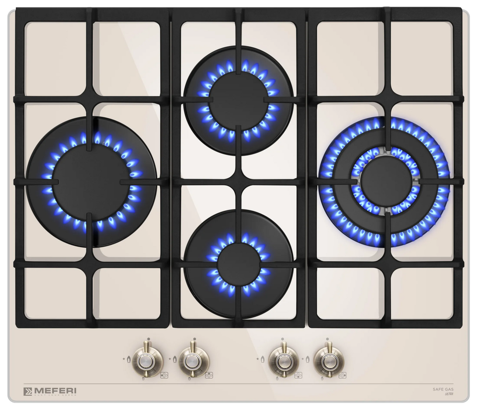 Фото Газовая варочная панель Meferi MGH604BG GLASS RETRO