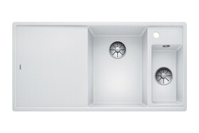 Картинка Blanсo AXIA III 6 S SILGRANIT PuraDur белый чаша справа, разделочный столик ясень c кл.-авт. InFino