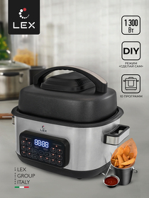 Картинка Lex LXMC 5501, мультиварка + аэрофритюрница (черная)
