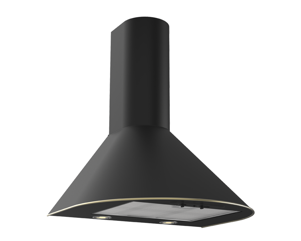 Фото Купольная вытяжка Elikor Эпсилон 60П-430-П3Л черный/зол.