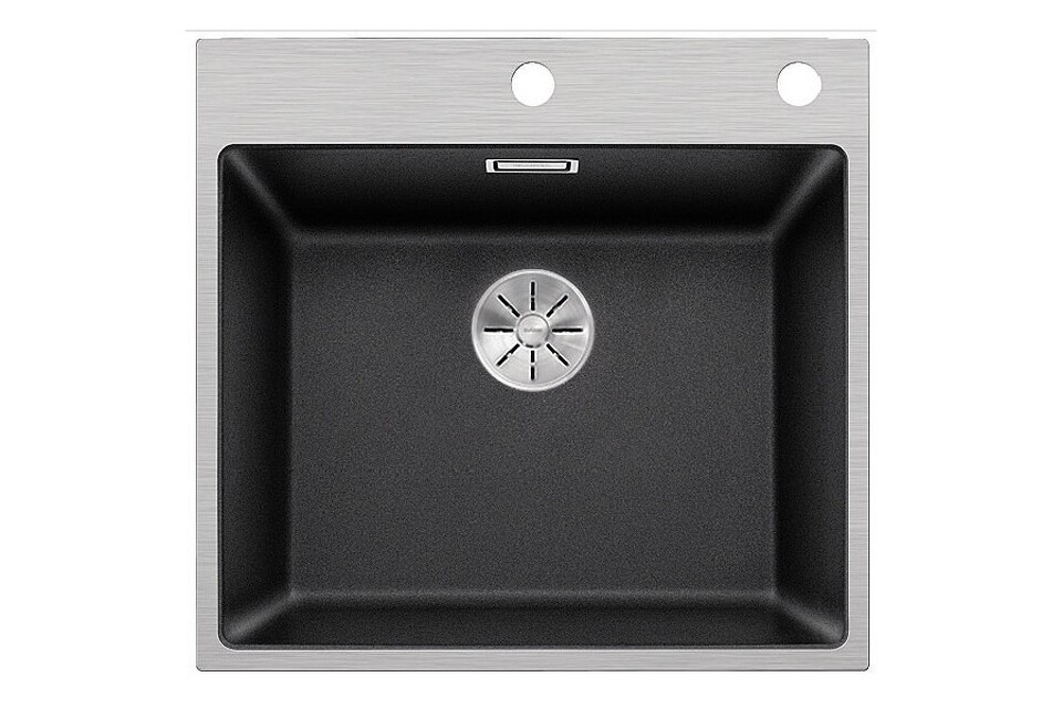 Фото Гранитная мойка Blanсo SUBLINE 500-IF/A SILGRANIT PuraDur антрацит с кл.-авт. InFino