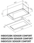 Превью картинка Полновстраиваемая вытяжка Meferi INBOX52WH SENSOR COMFORT #3