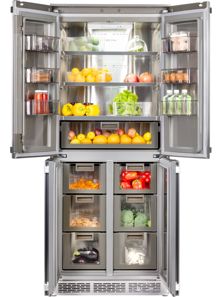 Фото Встраиваемый холодильник с морозильной камерой HIBERG i-RFQB 550 NFG