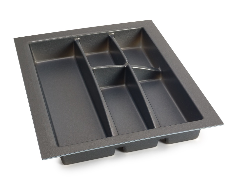 Фото Dirks Лоток LINE для столовых приборов, ширина фасада 400 мм, 312х462х56 мм, антрацит