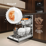 Превью картинка Посудомоечная машина 45см встраиваемая Weissgauff BDW 4538 Touch Inverter Autoopen Timer Floor #24