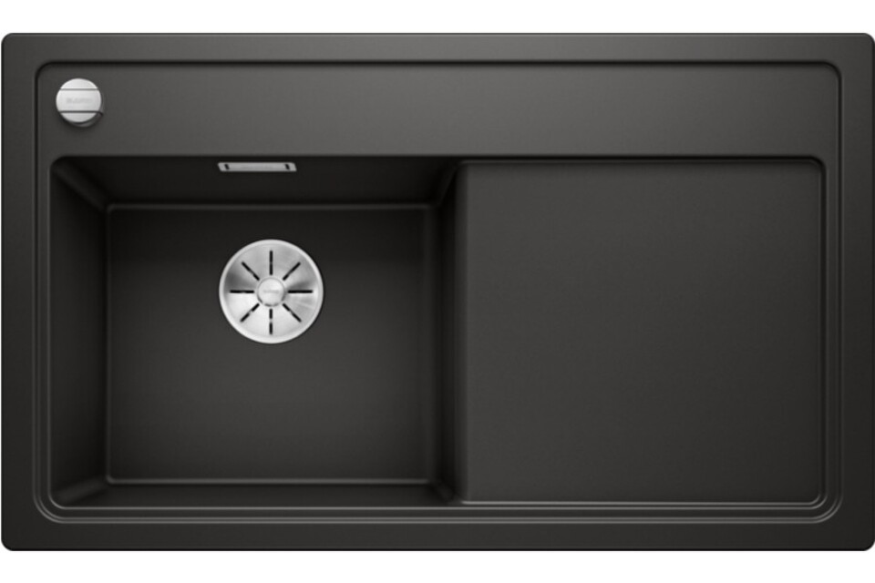 Фото Гранитная мойка Blanсo BLANCO ZENAR 45S (чаша слева) SILGRANIT черный с кл.-авт. InFino
