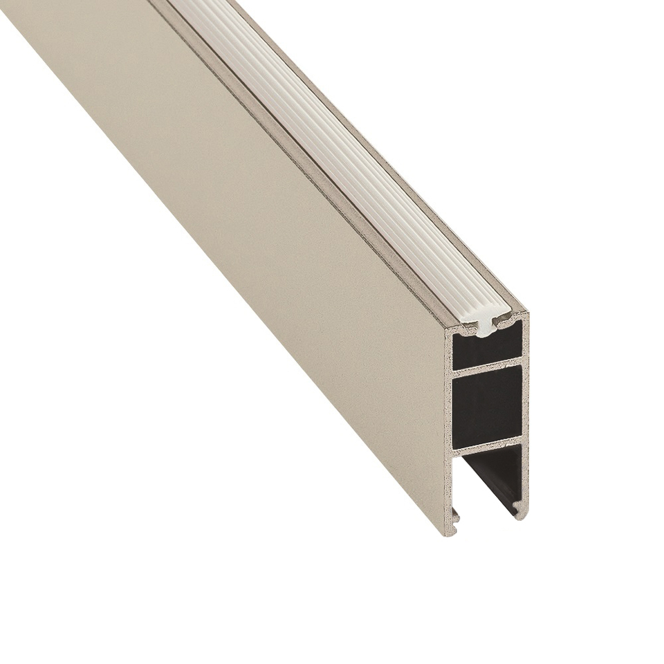 Фото Duslar Штанга прямоугольная POLA с подсветкой без светодиодной ленты для одежды, длина 3000 мм, шампань