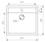 Превью картинка Гранитная мойка Zigmund & Shtain PLATZ 560 Молодое шампанское #3