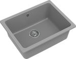 Превью картинка Кварцевая мойка Rivelato BERKANA 50 подст.монтаж 1-чаш 560*430 grigio metallizzato #2