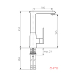 Превью картинка Смеситель для кухни Zigmund & Shtain ZS 0700 Осенняя трава #3