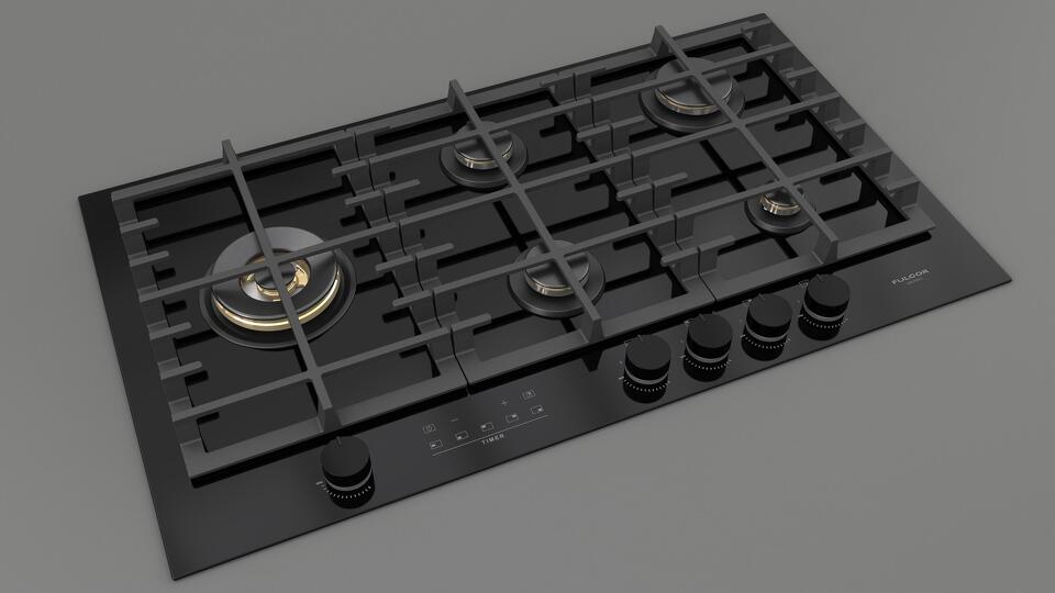 Фото Газовая варочная панель Fulgor Milano FCLH 905 G T WK BK