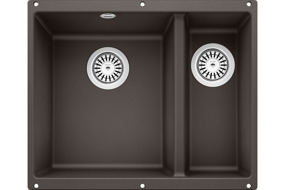 Фото Гранитная мойка Blanсo ROTAN 340/160-U SILGRANIT кофе