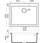 Превью картинка Omoikiri Bosen 61A-GB Artceramic/графит #2