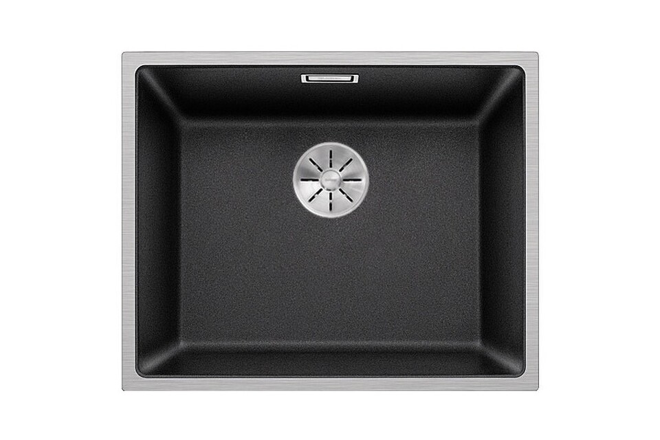 Фото Гранитная мойка Blanсo SUBLINE 500-IF SILGRANIT PuraDur антрацит с отв.арм. InFino