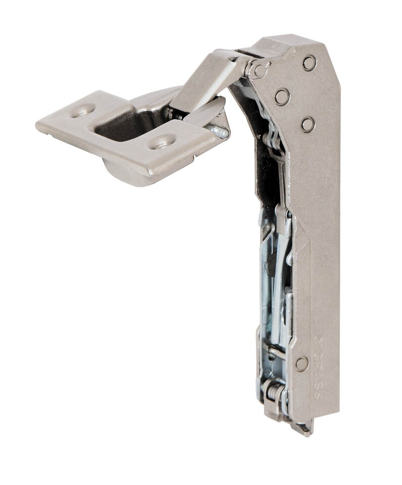 Фото Grass Петля Tiomos 110/90E петля под фальшпанель 180°, вкладная,без демпфера,без пружины,на саморез,45/9,5