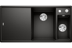 Картинка Blanсo AXIA III 6 S SILGRANIT PuraDur черный чаша справа, разделочный столик ясень c кл.-авт. InFino