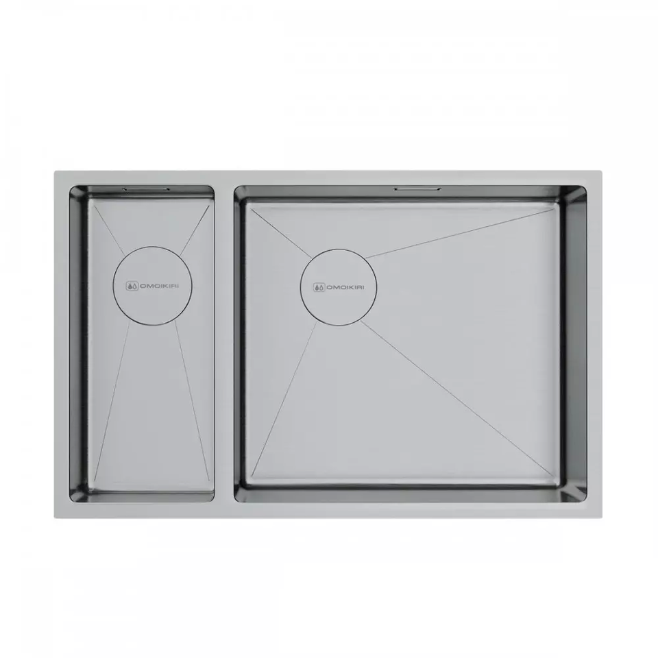 Фото Металлическая мойка Omoikiri Taki 69-2-U/IF-R Side-IN нерж. сталь/нержавеющая сталь