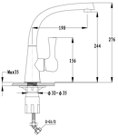 Превью картинка Смеситель для кухни GranFest 3723 Графит #2