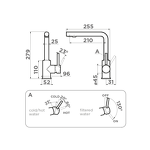 Превью картинка Смеситель для кухни Omoikiri Nakagawa 2 Plus-IB латунь/indigo blue #2