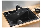 Превью картинка Гранитная мойка Blanсo DALAGO 6 SILGRANIT PuraDur антрацит с клапаном-автоматом #2