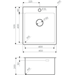 Превью картинка Металлическая мойка Omoikiri Amadare 45-IN нерж. сталь/нержавеющая сталь #2