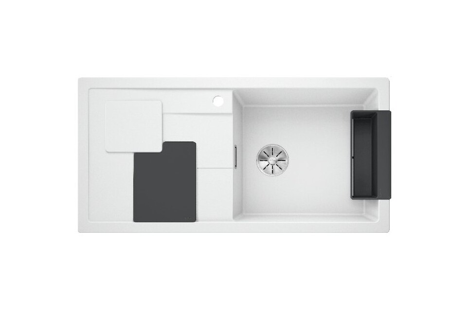 Фото Гранитная мойка Blanсo SITY XL 6 S SILGRANIT PuraDur белый аксессуары лава