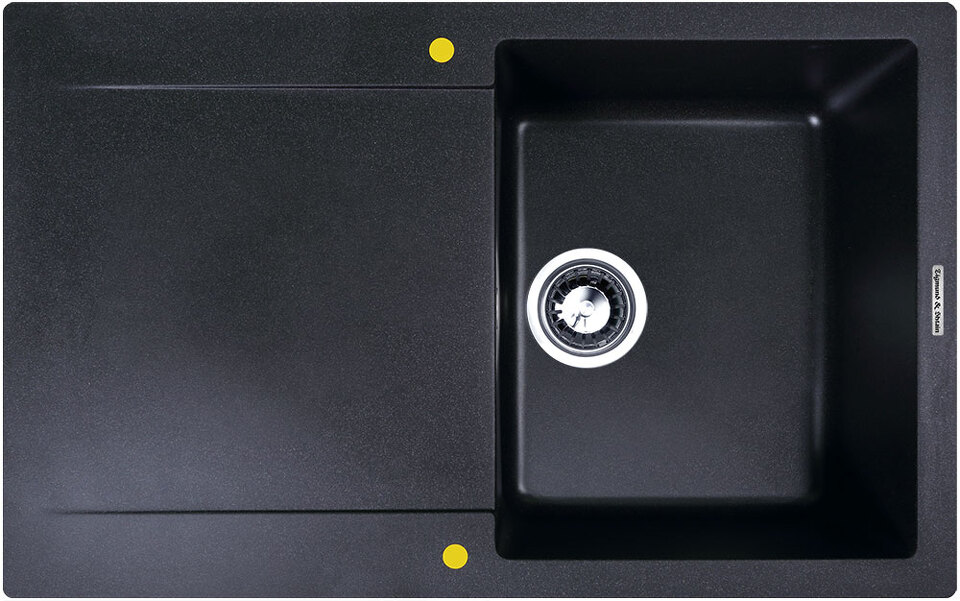 Фото Гранитная мойка Zigmund & Shtain RECHTECK 775 Тёмная скала